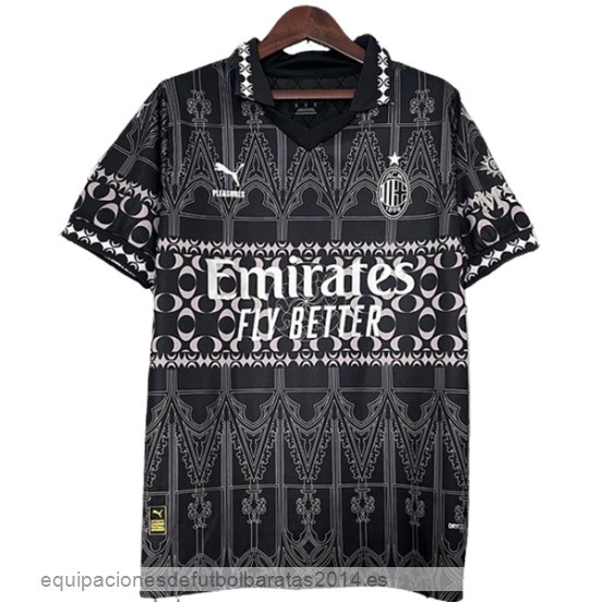 Nuevo Tailandia Cuarta Camiseta AC Milan 23/24 Negro Baratas